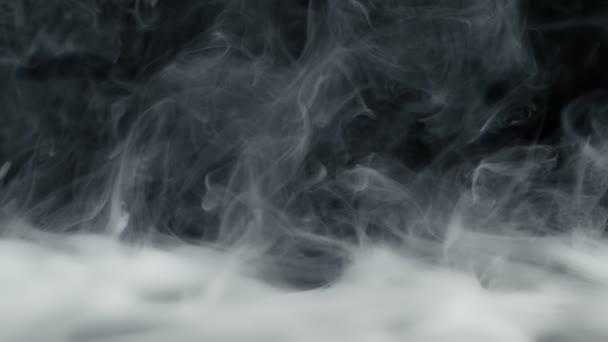 Super Slow Motion Shot Abstract Flowing Smoke Isolated Black 1000Fps — Stockvideo