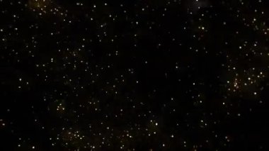 Altın Parıldayan Parçacık Arkaplanının Süper Yavaş Çekimi, 1000fps. 4K Çözünürlükte Yüksek Hız Sinema Kamerası ile Çekim.