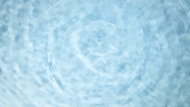 Super Slow Motion Abstrakt Skott Rippling Blue Clear Water Surface — Stockvideo