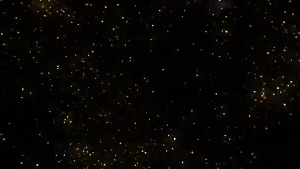 Super Slow Motion Shot Golden Glittering Particle Background 1000Fps Filmed — Stock Video