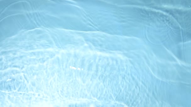 Super Slow Motion Abstract Shot Rippling Blue Clear Water Surface — Stockvideo