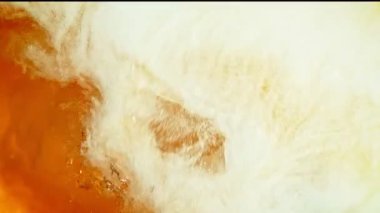 Super Slow Motion Shot of Beer Background at 1000fps. Filmed With High Speed Cinema Camera, 4k.