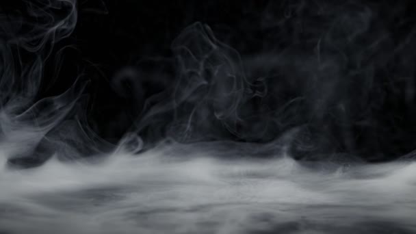 Super Slow Motion Shot Abstract Flowing Smoke Isolated Black 1000Fps — Wideo stockowe