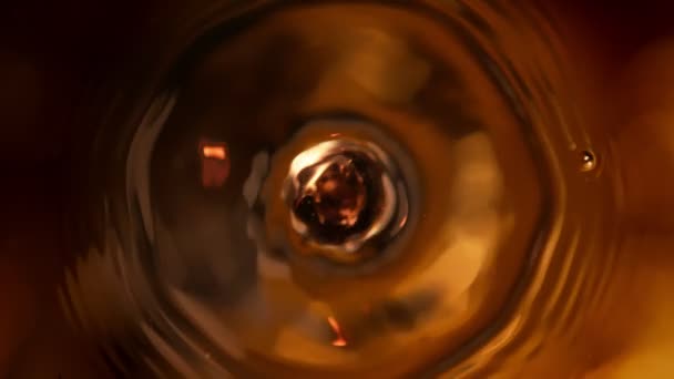 Super Slow Motion Shot Droplet Falling Coffee 1000Fps Filmed High — Stockvideo