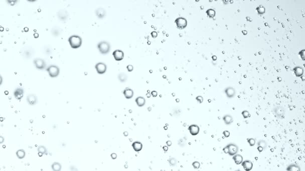 Super Slow Motion Macro Shot Rising Various Bubbles Water 1000 — Vídeo de Stock