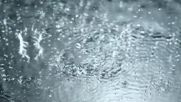 1000Fps 물방울의 슬로우 표면에스 시네마 카메라로 촬영됨 — 비디오
