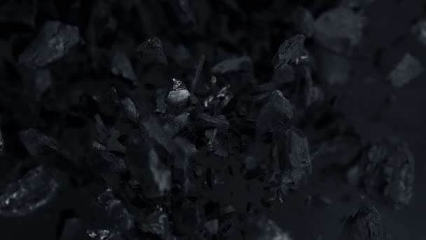 Super Slow Motion Shot Coal Explosion Camera 1000 Ips Filmé — Video