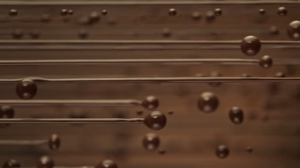 Super Slow Motion Feles Csöpögő Olvadt Csokoládé 1000 Fps Fényképezte — Stock videók