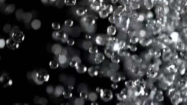 Super Slow Motion Shot Falling Water Desolated Black Found 1000 — стоковое видео