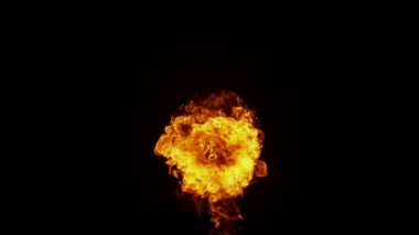 Kara Duvar 'a karşı 1000fps' de Süper Yavaş Ateş Patlaması. Yüksek Hız Sinema Kamerası ile çekilmiştir.