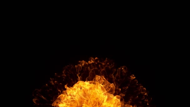 Super Slow Motion Detail Shot Fire Explosion Wall 1000Fps Filmed — Stockvideo