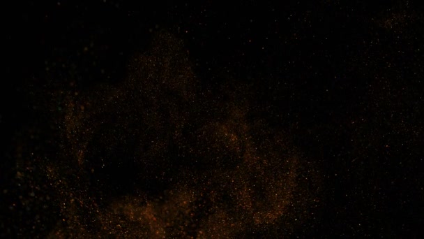 Altın Parıltılı Arkaplan Süper Yavaş Film Çekimi 1000 Fps Black — Stok video