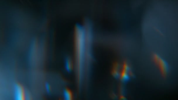 Super Slow Motion Shot Blue Spectrum Abstrakt Bokeh Light Moving — Stock video