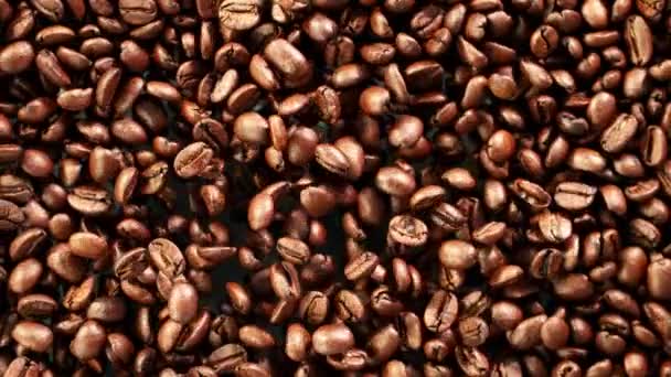 Super Slow Motion Shot Coffee Beans Background 1000Fps Filmed High — 图库视频影像