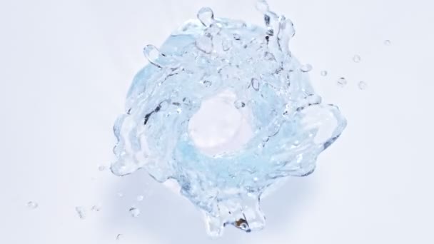 Super Pomalý Pohyb Shot Water Vortex Splash Izolované Bílém Pozadí — Stock video