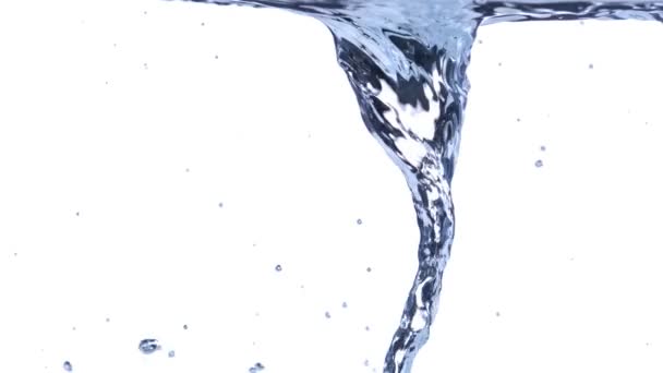 Super Slow Motion Shot Water Whirl Isolated White Background 1000Fps — Wideo stockowe