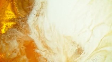 Super Slow Motion Shot of Beer Background at 1000fps. Filmed With High Speed Cinema Camera, 4k.