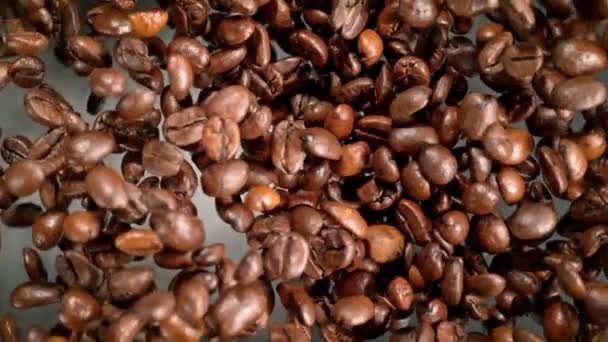 Super Slow Motion Shot Coffee Beans Smoke Explosion Camera Camera — Stock videók