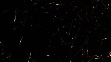 Süper Yavaş Çekim Altın Işıldayan Konfeti Arkaplanı 1000fps. 4K Çözünürlükte Yüksek Hız Sinema Kamerası ile Çekim.
