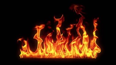 Super Slow Motion Shot of Fire Flames Isolated on Black Background at 1000fps. Filmed with High Speed Cinema Camera in 4k.