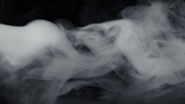 Super Slow Motion Shot Abstract Flowing Smoke Isolated Black 1000Fps — Stock Video