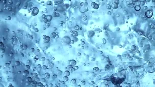 Super Slow Motion Shot Waiting Oil Bubbles Water 1000Fps Съемки — стоковое видео