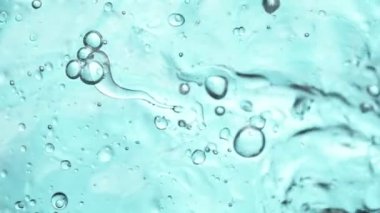 Süper Yavaş Hareketli Dalgalanan Mavi Yapışkan Sıvı Çekimi 300 fite ayarlandı. 4K 'da Yüksek Hız Sinema Kamerası ile çekildi..