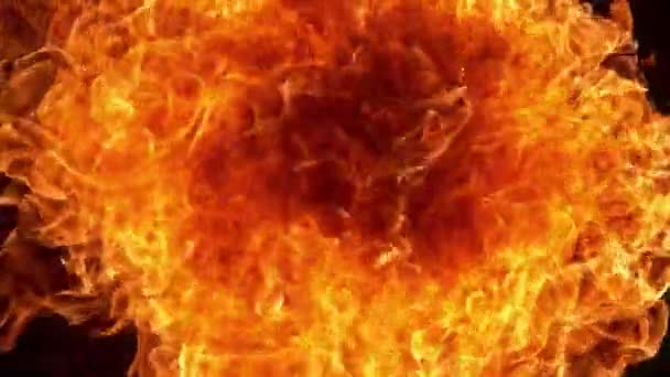 Super Slow Motion Shot Fire Flame Explosion Kierunku Kamery Prędkością — Wideo stockowe