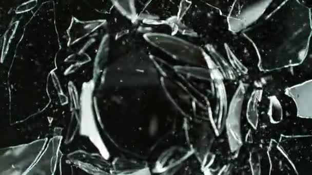 Super Slow Motion Shot Real Glass Break 1000 Fps Aislado — Vídeos de Stock