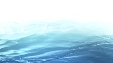 Super Slow Motion Abstract Shot of Waving Blue Clear Water Surface at 1000fps. Filmed on high speed cinema camera in 4k..
