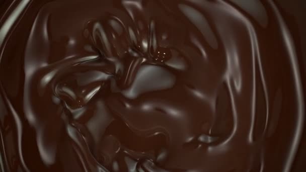 Szuper Lassú Mozgású Forgó Olvadt Csokoládé 1000Fps Fényképezte High Speed — Stock videók