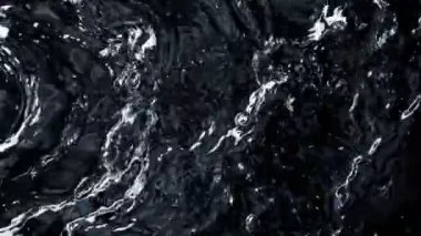 Süper Yavaş Çekim: Dalgalanan Koyu Mavi Su Yüzeyi 1000fps Yüksek Hız Sinema Kamerası, 4K.