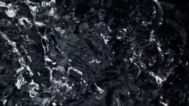 Süper Yavaş Çekim: Dalgalanan Koyu Mavi Su Yüzeyi 1000fps Yüksek Hız Sinema Kamerası, 4K.