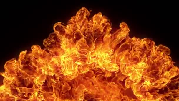 Super Slow Motion Shot Fire Background Izolat Negru 1000Fps Filmat — Videoclip de stoc