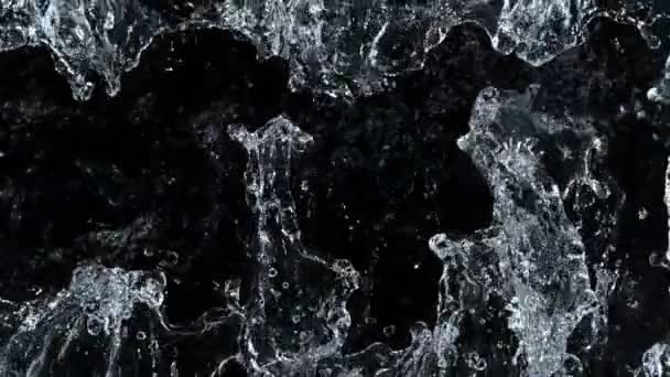 Super Slow Motion Shot Clear Water Wave Splash Isolé Sur — Video