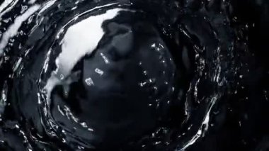 Dalgalanan Dalgaların Süper Yavaş Çekimi Koyu Mavi Su Yüzeyi 1000fps. Yüksek Hız Sinema Kamerası, 4K.