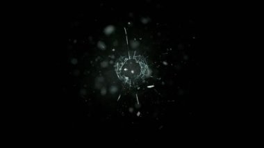 Gerçek Mermi Kırığı 'nın Süper Yavaş Çekimi Kara Arkaplan' da izole edildi. Yüksek hızlı sinema kamerasıyla çekildi, 4K.