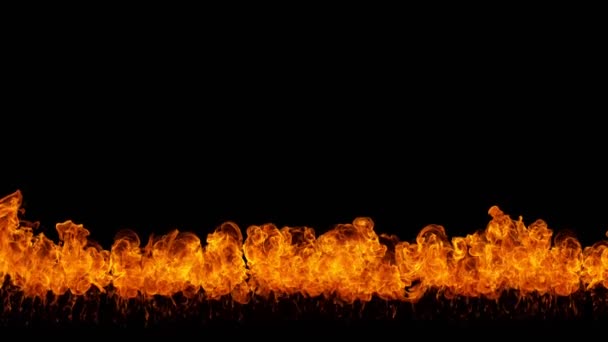 Super Slow Motion Shot Flame Explosion Isoliert Auf Schwarzem Hintergrund — Stockvideo