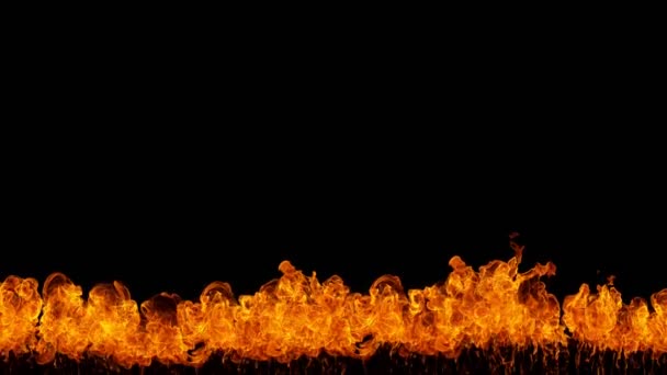 Super Slow Motion Shot Flame Explosion Isoliert Auf Schwarzem Hintergrund — Stockvideo