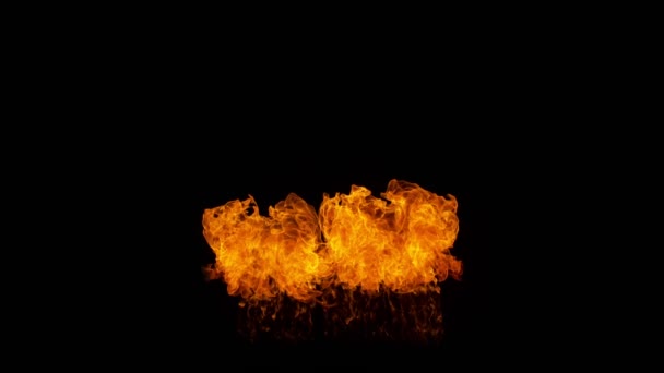 黒の背景に隔離された炎爆発の超スローモーションショット1000Fpsで 4Kで高速シネマカメラで撮影 — ストック動画