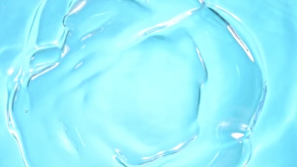 Super Slow Motion Shot Waving Light Blue Liquid Surface 1000Fps — Vídeo de stock