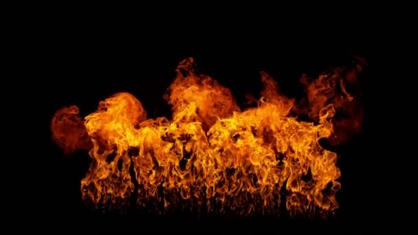 Super Slow Motion Shot Flame Explosion Isolado Fundo Preto 1000Fps — Vídeo de Stock