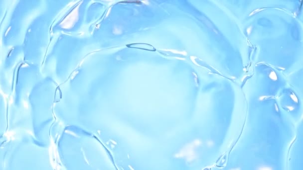 波浪浅蓝色液体表面以1000Fps的速度超慢速运动 用高速电影摄影机拍摄 — 图库视频影像