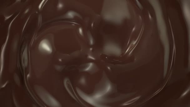 Super Slow Motion Shot Swirling Λιωμένη Σοκολάτα Στα 1000Fps Κινηματογραφήθηκε — Αρχείο Βίντεο