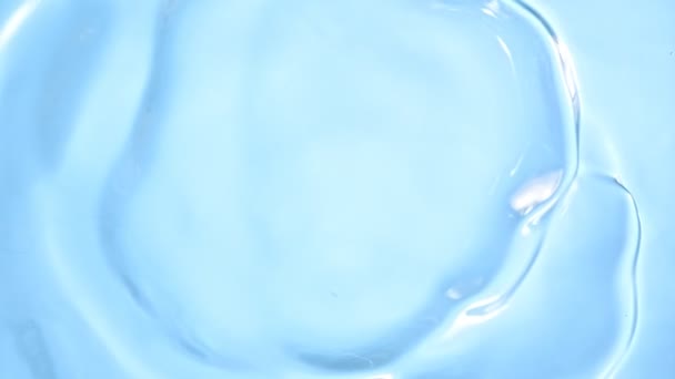 Super Slow Motion Shot Waving Light Blue Liquid Surface Prędkością — Wideo stockowe