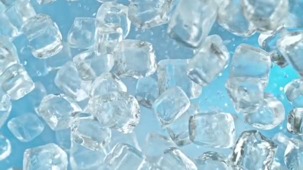 Buz Küpleri Nin Süper Yavaş Çekimi Kamera Doğru 300 Metrede — Stok video