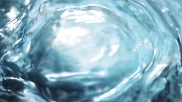 Super Slow Motion Shot Wawing Light Blue Water Surface 1000Fps — стоковое видео