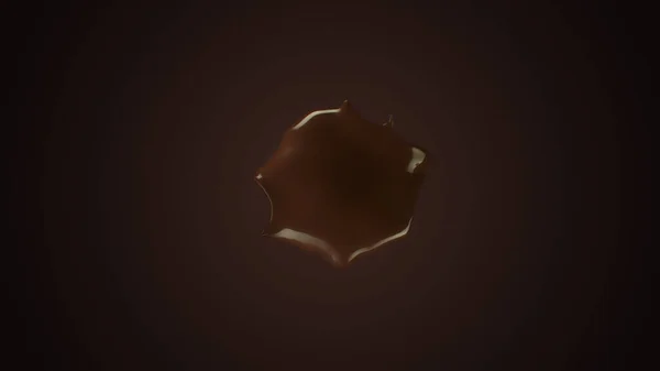 Super Slow Motion Shot Real Chocolate Splash Flying Camera Isolated Photo De Stock