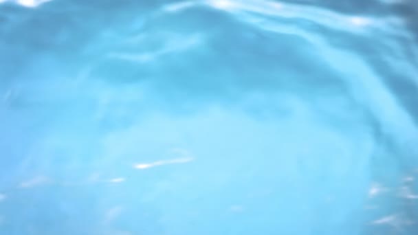 Super Slow Motion Shot Von Waving Light Blue Water Surface — Stockvideo