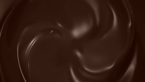 Super Slow Motion Shot Van Wervelende Gesmolten Chocolade 1000Fps Gefilmd — Stockvideo